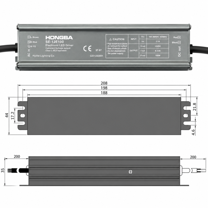 Трансформатор 100W Закрытый