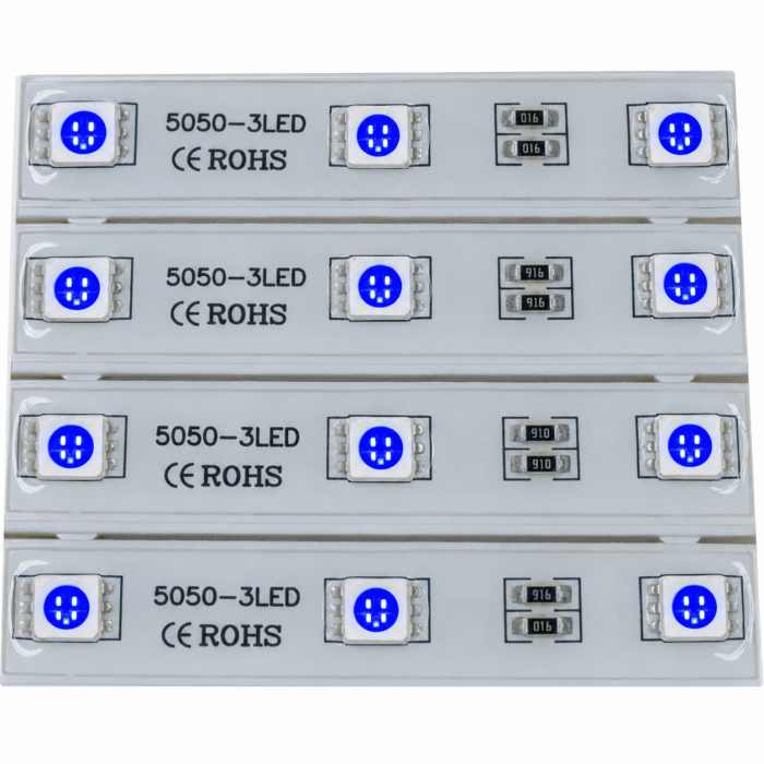 Светодиодный модуль 5050 Залитые (IP65) 0,72W, Цвет - Синий