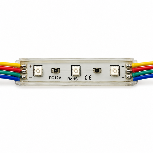 Светодиодный модуль 5050 (IP67) 0,72W, Цвет - RGB