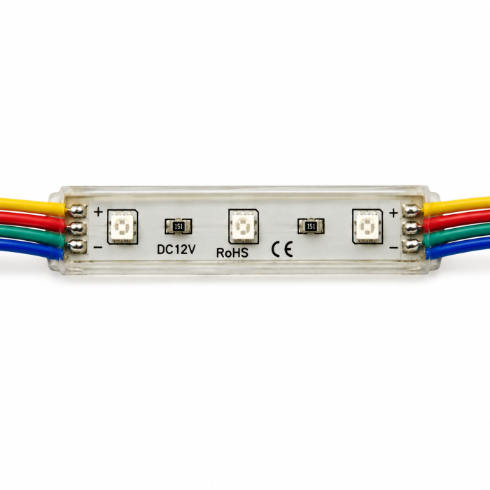 Светодиодный модуль 5050 (IP67) 0,72W, Цвет - RGB