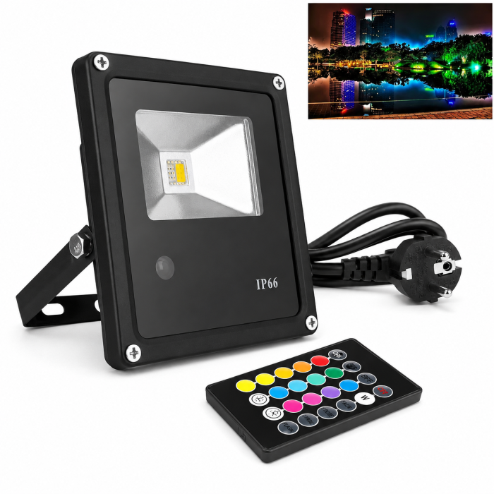 Светодиодный прожектор 10W 220V IP66 RGB